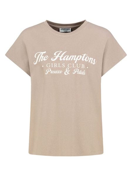 Eight2Nine Koszulka w kolorze beżowym rozmiar: M. Brązowe bluzki damskie Eight2Nine, m, bez wzorów, z bawełny, bez kołnierzyka, bez ramiączek. Za 66.47 zł.