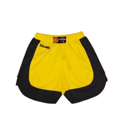 Szorty Spalding Hustle. Czarne spodenki sportowe damskie Spalding, bez wzorów, z materiału, eleganckie. Za 161.50 zł.