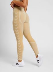 Legginsy damskie Hummel MT Lulu. Brązowe legginsy damskie HUMMEL, l, bez wzorów, z dzianiny. Za 177.20 zł.