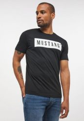 MUSTANG STYLE ALEX C LOGO TEE MĘSKI T-SHIRT KOSZULKA NADRUK BLACK 1013223 4142. Czarne t-shirty męskie Mustang, m, bez wzorów, z bawełny, bez kołnierzyka. Za 69.99 zł.