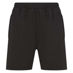 Spodenki Z Dzianiny Z Kieszenią Dla Dorosłych Unisex. Czarne szorty damskie FINDEN & HALES, bez wzorów, z dzianiny, sportowe. Za 122.99 zł.