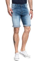 SPODENKI MĘSKIE MUSTANG 5 Pocket Short DENIM BLUE 1007108 5000 783. Niebieskie szorty męskie Mustang, z denimu, bez kołnierzyka. W wyprzedaży za 69.99 zł.