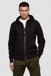 C.P. COMPANY Czarna męska bawełniana bluza z kapturem HOODED OPEN, Rozmiar M. Czarne bluzy z kapturem męskie C.P. Company, m, z bawełny. Za 1,095.00 zł.