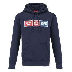 Bluza z kapturem Heritage 3 Block - Dorośli - Granatowy. Niebieskie bluzy sportowe damskie CCM, m, bez wzorów, z bawełny, bez ramiączek, z kapturem. Za 422.00 zł.