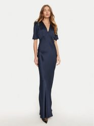 TWINSET Sukienka wieczorowa 242TP2475 Granatowy Slim Fit. Niebieskie sukienki damskie Twinset, bez wzorów, z wiskozy, wizytowe, bez kołnierzyka, bez ramiączek. Za 659.99 zł.