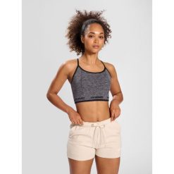 Damski biustonosz sportowy Hummel TE Cami. Czarne biustonosze sportowe damskie HUMMEL, bez wzorów, z elastanu. Za 161.50 zł.