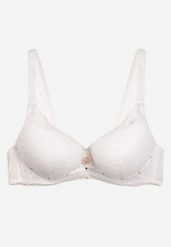 Jasnobeżowy Biustonosz z Koronką i Funkcją Push Up Wifia. Brązowe biustonosze Renee, bez wzorów, z koronki. Za 39.99 zł.