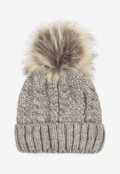 Khaki Czapka z Wełną To What End. Brązowe czapki zimowe damskie Born2be, z dzianiny. Za 29.99 zł.