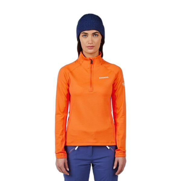 Kurtka narciarska 1/4 Zip damska Rossignol Blackside MIX. Brązowe kurtki damskie Rossignol, na jesień, uniwersalny, bez wzorów, z materiału, bez kaptura. Za 516.35 zł.