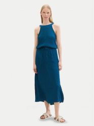 Tom Tailor Sukienka letnia 1041514 Niebieski Regular Fit. Niebieskie sukienki damskie Tom Tailor, na lato, bez wzorów, z wiskozy, bez kołnierzyka, bez ramiączek. Za 229.99 zł.
