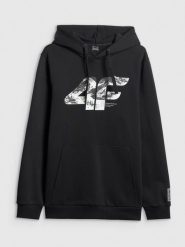 4F Bluza dresowa nierozpinana z kapturem męska - czarna S. Czarne bluzy z kapturem męskie 4f, m, z dresówki. Za 249.99 zł.