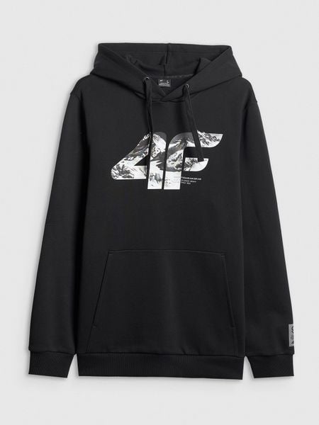 4F Bluza dresowa nierozpinana z kapturem męska - czarna S. Czarne bluzy z kapturem męskie 4f, m, z dresówki. W wyprzedaży za 199.99 zł.