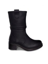 Clara Barson Botki KAIA WS6183-10 Czarny. Czarne botki damskie Clara Barson, z materiału, bez obcasa, na słupku, bez zapięcia. Za 169.99 zł.