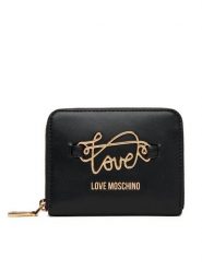 LOVE MOSCHINO Portfel JC5734PP0MKG0000 Czarny. Czarne portfele damskie Love Moschino, bez wzorów, ze skóry. Za 359.99 zł.