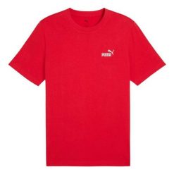 Męska Koszulka Essentials No 1 Small Logo T-shirt. Czerwone t-shirty męskie Puma, m, bez wzorów, bez kołnierzyka. Za 100.99 zł.