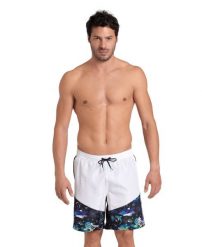 Spodenki sportowe bermudy unisex Arena Bermuda Fun Planet. Białe kąpielówki męskie Arena, l, z aplikacjami, z elastanu, do biegania. Za 301.98 zł.