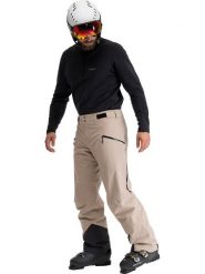 Bergans Spodnie narciarskie "Oppdal" w kolorze czarno-beżowym rozmiar: XL. Brązowe spodnie materiałowe męskie Bergans, bez wzorów. Za 721.37 zł.
