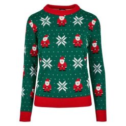 Bluza damska Urban Classics santa christmas (grandes tailles). Zielone bluzy bez kaptura damskie Urban Classics. Za 212.55 zł.