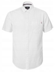 Weekendowa Koszula Męska, Taliowany Krój - Pako Jeans - Biała. Białe koszule męskie Pako Jeans, l, bez wzorów, z bawełny, bez kołnierzyka, bez ramiączek. Za 179.00 zł.