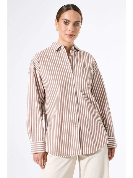 Garcia Koszula w kolorze jasnobrązowym rozmiar: S. Brązowe koszule damskie Garcia, s, bez wzorów, z bawełny, bez kołnierzyka, bez ramiączek. Za 101.94 zł.