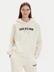 Tommy Hilfiger Bluza Monotype Flock WW0WW41236 Écru Relaxed Fit. Bluzy bez kaptura damskie Tommy Hilfiger, xl, z bawełny. Za 519.99 zł.