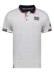 Geographical Norway Koszulka polo "Kauge" w kolorze szarym rozmiar: S. Szare koszulki polo męskie Geographical Norway, s, bez wzorów, z bawełny, bez ramiączek. Za 78.84 zł.