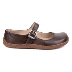 Baleriny barefoot damskie Olivier 1286 – skórzane buty z klamerką brązowe. Brązowe baleriny damskie bez wzorów, ze skóry, bez obcasa, na płaskiej podeszwie. Za 484.00 zł.