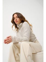 AUTHENTIC CASHMERE Kaszmirowy golf "Fornet" w kolorze kremowym rozmiar: M. Brązowe golfy damskie AUTHENTIC CASHMERE, m, bez wzorów, z kaszmiru, bez ramiączek. Za 378.54 zł.