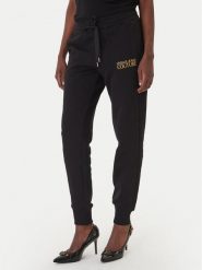 Versace Jeans Couture Spodnie dresowe 80HAAT01 CF01T Czarny Regular Fit. Czarne jeansy damskie Versace Jeans Couture. Za 899.99 zł.