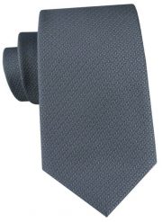 Męski Krawat - Popielaty z Drobną Fakturą - Angelo di Monti. Szare krawaty i muchy męskie Angelo di Monti, bez wzorów, z tkaniny, eleganckie. Za 49.99 zł.