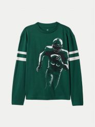 Gap Bluzka 490175-03 Zielony Regular Fit. Zielone t-shirty chłopięce GAP, bez wzorów, z bawełny, bez ramiączek. Za 69.99 zł.