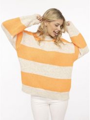 Zwillingsherz Sweter w kolorze beżowo-pomarańczowym rozmiar: L/XL. Brązowe swetry klasyczne damskie Zwillingsherz, l, bez kołnierzyka. Za 148.95 zł.