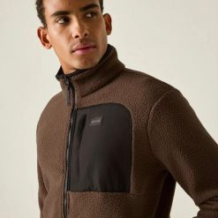 Męska bluza polarowa Frankie Borg z zamkiem błyskawicznym. Brązowe bluzy bez kaptura męskie Regatta, m, z materiału. Za 193.50 zł.