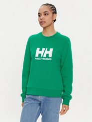 Helly Hansen Bluza Logo 2.0 34462 Zielony Regular Fit. Zielone bluzy bez kaptura damskie Helly Hansen, s, z bawełny. Za 189.99 zł.