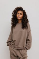 Bluza damska o kroju regular fit w kolorze GRAY TAUPE- PHENIX. Szare bluzy bez kaptura damskie Marsala, uniwersalny, z bawełny. Za 279.90 zł.