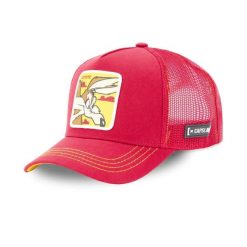 Czapka z daszkiem Capslab Looney Tunes Wile E Coyote Trucker CL/LOO5/1/COY1. Czerwone czapki męskie CapsLab, bez wzorów, sportowe. Za 149.00 zł.