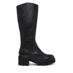 Kozaki Josef Seibel. Czarne kozaki damskie Josef Seibel, bez obcasa, na słupku. Za 649.99 zł.
