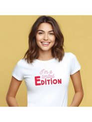 WOOOP Koszulka "I´m a limited edition" w kolorze białym rozmiar: XL. Białe bluzki damskie Wooop, m, bez wzorów, bez kołnierzyka, bez ramiączek. Za 74.63 zł.