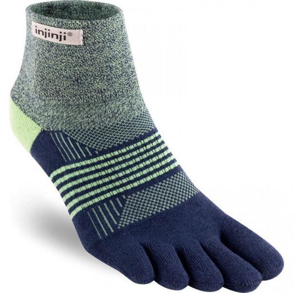 Skarpety trailowe damskie Injinji Mini-Crew. Niebieskie skarpetki damskie Injinji, bez wzorów. W wyprzedaży za 99.50 zł.