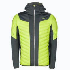 Kurtka hybrydowa męska CMP. Żółte kurtki narciarskie i snowboardowe damskie CMP, m, bez wzorów, z materiału, bez kaptura, snowboardowy, primaloft. Za 229.99 zł.