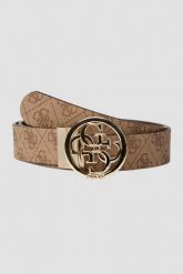 GUESS Brązowy dwustronny pasek Noelle. Brązowe paski damskie Guess, z aplikacjami. W wyprzedaży za 205.99 zł.