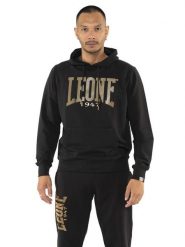 Leone Stripe Gold męska bawełniana bluza z kapturem bez zabrudzeń. Czarne bluzy sportowe męskie LEONE 1947 APPAREL, m, z bawełny. Za 303.12 zł.