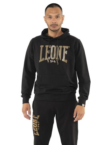 Leone Stripe Gold męska bawełniana bluza z kapturem bez zabrudzeń. Czarne bluzy sportowe męskie LEONE 1947 APPAREL, m, z bawełny. Za 303.12 zł.