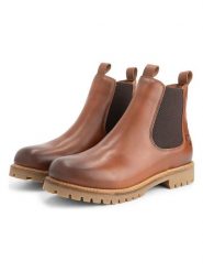 TRAVELIN' Skórzane botki w kolorze jasnobrązowym rozmiar: 40. Brązowe buty zimowe męskie Travelin', bez zapięcia. Za 418.69 zł.