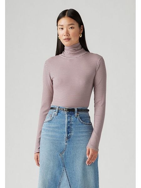 Levi's Koszulka w kolorze szarobrązowo-kremowym rozmiar: M. Brązowe bluzki damskie Levi's, m, bez wzorów, bez kołnierzyka, bez ramiączek. Za 113.63 zł.