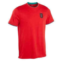 Koszulka do piłki nożnej Kipsta FF100 Portugalia 2024. T-shirty sportowe męskie KIPSTA, l, z bawełny, bez ramiączek, do piłki nożnej. W wyprzedaży za 49.99 zł.