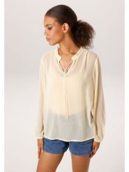 Aniston Bluzka w kolorze żółtym rozmiar: 38. Żółte bluzki damskie Aniston, bez wzorów, bez kołnierzyka, bez ramiączek. Za 130.99 zł.