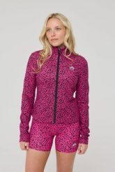 Kurtka Infinite Cropped Zipped - Różowy Leopard. Czerwone kurtki damskie OOSC, na zimę, s, bez wzorów, z materiału, bez kaptura. Za 245.99 zł.