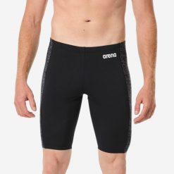 Spodenki pływackie Jammer męskie Arena Snakeskin. Czarne kąpielówki męskie Arena, m, bez wzorów, z materiału, na fitness i siłownię. Za 239.99 zł.