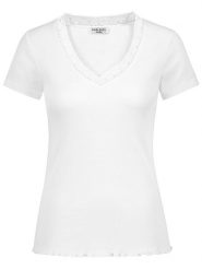 Sublevel Koszulka w kolorze białym rozmiar: S. Białe bluzki damskie Sublevel, s, bez wzorów, z koronki, bez kołnierzyka, bez ramiączek. Za 41.30 zł.